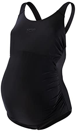 Speedo Damen Umstandsbadeanzug | Badeanzug | Chlorbeständig Schwimmbekleidung, Schwarz, M