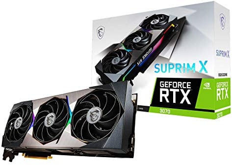 MSI GeForce RTX 3070 SUPRIM X 8G LHR Gaming Graphics Card - 8GB GDDR6, 1905MHz, PCI Express Gen 4, 256-bit, 3x DP v 1.4a, HDMI 2.1 (Supports 4K)