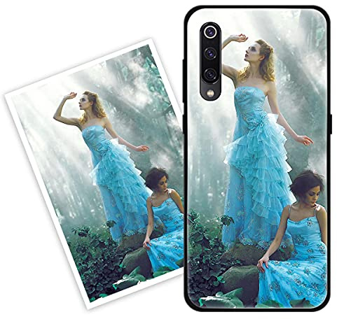 Sunrive Personalisierte Hülle kompatibel mit Xiaomi Mi 9 Handyhülle Benutzerdefiniert Gehärtetes Glas Weicher Etui mit Eigenem Foto Bild Text Individuelle + Displayschutzfolie