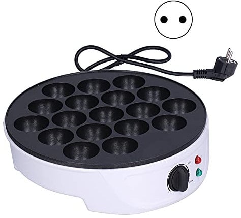 Portable Takoyaki Maker, 18-Hole Electric Takoyaki Machine Home Supplies Takoyaki Maker Donut Holes and Cake Pops, Unique Danish Pancakes, Unique Holiday Dessert or Gift (White)