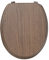 Abattant WC effet bois d'acacia en MDF, dimensions : 37,5 x 42/47 cm