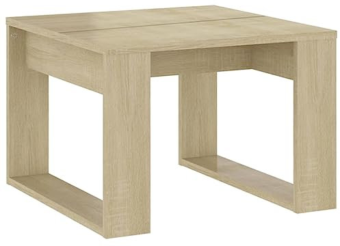 vidaXL Beistelltisch Couchtisch Wohnzimmertisch Kaffeetisch Sofatisch Teetisch Tisch Wohnzimmer Wohnzimmermöbel Sonoma-Eiche 50x50x35cm Holzwerkstoff