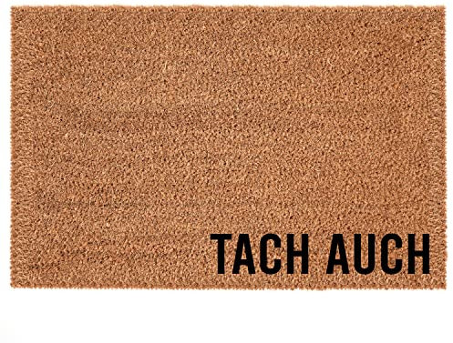 Interluxe Kokosmatte - Tach auch - Fußmatte aus natürlichem Kokos - nachhaltig, robust und antibakteriell - Türmatte 100% Made in Germany (40 x 60 cm)