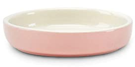 Scruffs Classic Stoneware Pet Cat Food and Water Saucer Bowl 13 cm x 13 cm x 3.5 cm Pink