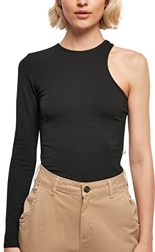 Urban Classics Damen Ladies Organic Stretch Asymmetric Body, Schwarz, 5XL EU