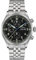 Laco Chronograph Kiel.2 hochwertige Automatikuhr, 43 mm Durchmesser, wasserdicht, Made in Germany (Schwarz Metallband)