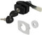STS Push Lock Serrure à rabat hexagonale, noire, pour trappe de service, caravane, camping-car, bateau