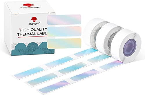 Phomemo D30 Label Maker Tape-Gradient, selbstklebend/wasserdicht/ölfest/kratzfest, passend für Name, Preis, Lagerung und Klassifikation Tags, 12x40mm/0.47x1.57in, 3 Rollen
