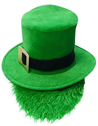 boseucn St. Patricks Day Hut Damen Herren, Grüner Unisex Hut Hut für Erwachsene grüner Satin Zylinder mit passendem grünem Band für Herren und Damen St. Patricks Day Party Accessoire Hut Irland