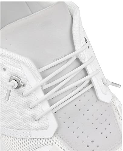 Endoto Schnürsenkel für ON Cloud 5 & 6 Running Schuhe, Ohne Binden Schuhbänder Ersatz Elastische Dehnbare Gummi Rund Laces Shoelaces für On Laufschuhe (Weiß,26 Zoll)