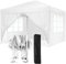 COBIZI Pavillon 3x3 Faltpavillon Wasserdicht Stabil Winterfest Faltbar Partyzelt mit 4 Seitenteilen Pop up Gartenpavillon UV Schutz 50+ Höhenverstellbar für Strand Hochzeit Camping, Weiß