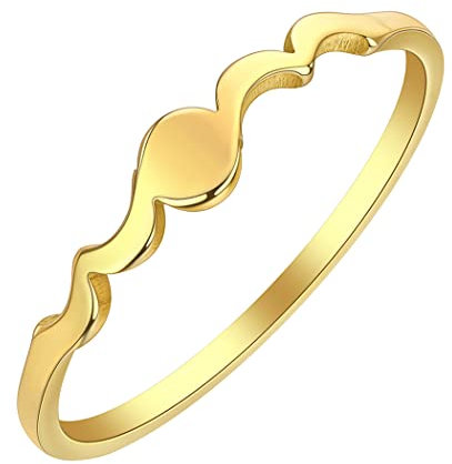 LUTAKU Edelstahl-Fingerringe für Damen und Mädchen, Sternbild, Astronomie, Ring, Mondphase, Schmuck, Valentinstagsgeschenk, Metall