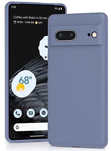 YATWIN Silicone Case for Google Pixel 7 5G, Soft-Touch, Shockproof, DustProof, Antiskid Full Body Armour Phone Cover for Google Pixel 7 5G - Lavender Grey
