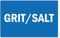 Grit/salt road safety sign - 1mm flexible Plastic sign (300mm x 200mm)