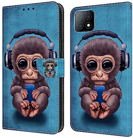 Tveinan Hülle für Samsung Galaxy A53 5G Handyhülle,Motiv Flip Case PU Lederhülle Schutzhülle, Kartensteckplatz Klappständer und Stoßfeste Hülle für Galaxy A53 5G - AFFE