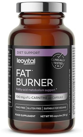 Polleo Fat Burner, 90 Kapseln - 100% natürliches Gewichtsreduktions-Supplement mit grünem Teextrakt, Cayennepfeffer, Ingwer und Kurkuma