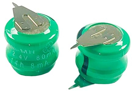 Batteria ACCUS 80 Mah 2,4 V Ni-MH 8 mA ricaricabile con pasta pin da saldare (1800)