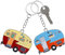DSLSQD Lot de 2 porte-clés pour camping-car, accessoires pour remorques de voyage, camping - Porte-clés mignon pour décoration de camping-car, voyage, voyage, Bleu + jaune., 3cm/1.18inch
