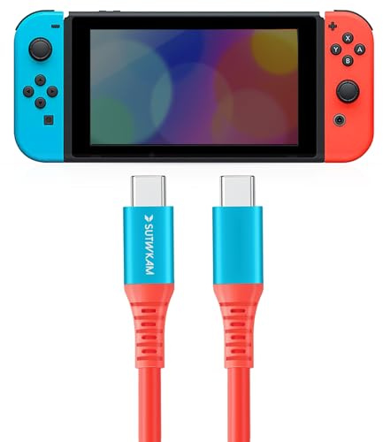 SUTWKAM Switch Charger Cable, 100W/20Gbps/4K Video, 3 in 1 Functionality, Compatible with Nintendo Switch, Steam Deck, PS5, iPhone 15, MacBook Pro/Air, iPad Pro & More