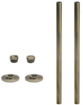 Milano Brushed Brass 15mm Heated Towel Rail Radiator Pipe Connector Kit