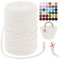 LEREATI T-Shirt Garn 7mm Textilgarn zum Häkeln für Körbe 100m / 250g Bändchengarn Makramee Garn Häkelgarn Stoff Dickes Garn zum Taschen Korb Decke Häkeln, Heimdekoration (Beige)