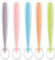 Vicloon Cuchara de Silicona para Bebés, 5 Piezas Cucharas de Aprendizaje para Bebe, Cuchara Bebe Aprendizaje, Antibacteriana Juego de Cubiertos para Bebés 6 Meses+