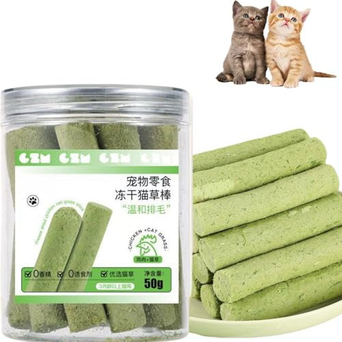 10pcs Cat Chew Sticks,Cat Grass Teething Stick,Catnip Sticks for Cats,Cat Dental Chew Sticks for Indoor Cats,Cat Dental Chews,Natural Cat Dental Toy for Hairball Removal,Dental Molar Sticks for Cats