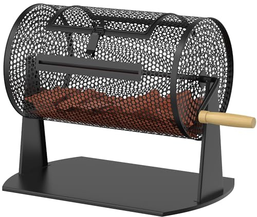 Orionstar Raffle Drum Metal Lottery Spinner Wooden Handle Holds 2500 Ticket | Heavy-Duty Steel Cage, Transparent Mesh, Smooth Quiet Axle, Secure Trapdoor Lock, Stable Wide Base, Quick Tool-Free Setup