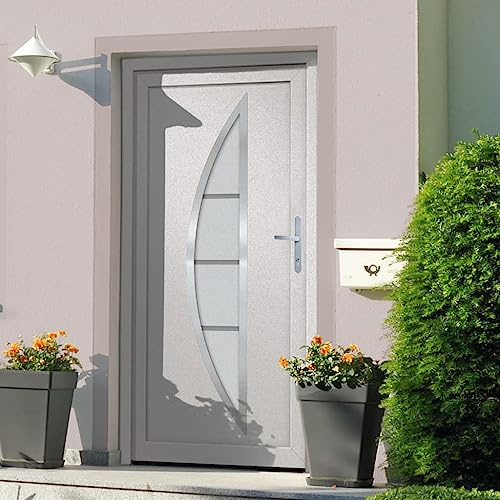 Lauuoeriau Articles de maison, porte d'entrée blanche 108 x 208 cm PVC, meubles de costume