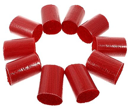 Gogogmee Lot De 10 Rouleaux De Fil à Tapis à Crochet En Laine Acrylique Rouge N°4 Pour Diy, Fils Prédécoupés Doux, Accessoires De Bricolage Pour Couvre-lit, Coussins Et Décoration Artisanale