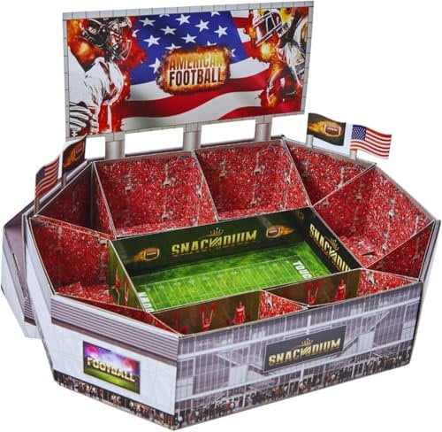 Snackstadium Deine Snackbar für spannende Footballabende, für echte American Football Fans, Geschenk, Super Bowl, Ready für Dein Gameday, NFL Fan (Team Rot)