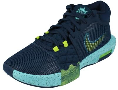 Nike Lebron Witness VIII Herren Schnürschuhe, Armory Marineblau/Cyber-Grün Frost-Bikoastal, 40.5 EU