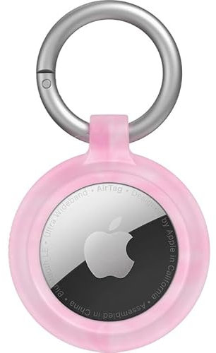 OtterBox AirTags Holder per AirTag, antishock e Cadute, Protezione Ultra Sottile e Rugged per Apple AirTags, con Due moschettones, Teaberry