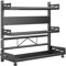 Küchenregal Stehend mit Drehbaren Füßen Eckregal Küche Höhenverstellbar Kohlenstoffstahlmaterial Tragfähigkeit 50kg Gewürzregal für Arbeitsplatten(Black,50 * 16 * 54cm)