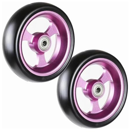 Rollstuhlrolle 4 Zoll, 5 Zoll Rollstuhl-Vorderräder, Ersatz-Vorderräder for Sportrollstühle, massiver, nicht aufblasbarer Reifen, Lenkrollen, Rollstuhlzubehör (2 Stück)(4 inch)