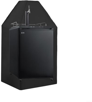 URPIZY Dispensador de cerveza al aire libre cubierta antipolvo 24.5 W x 26.5D x 37H impermeable protector para torre de cerveza de un solo toque/doble grifo negro