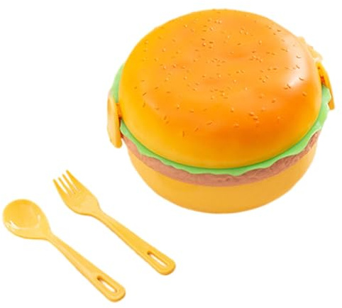 Eventerde Lunchbox in Hamburger-Form, Brotdose in Hamburger-Form, Lunchbox, Lunchbox für Mikrowelle, Lunchbox in Hamburger-Form