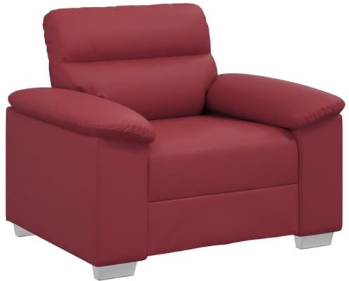 vidaXL Sessel Weinrot 60 cm Kunstleder, Sofa, Fernsehsessel, Einsitzer-Sofa, Loungesessel, Relaxsessel, Einsitzer-Couch, Polstersessel, Bürosessel