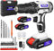 Perceuse Visseuse Sans Fil 21V, Visseuse Devisseuse Sans Fil avec 2 Batteries, 29 Accessoires et Boîte, 45Nm Max, 25+1 Réglages de Couple, 2 Vitesses, Lampe LED, pour la Bricolage à La Maison, Blanc