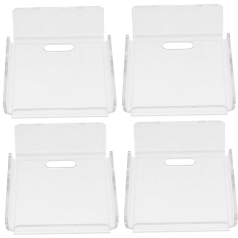 PRETYZOOM Acryl Wandhalterung für Kamera und Router 4 Stück Transparente Wandmontage Stabil und Platzsparend für Babyphone oder Monitor | 4 Stück, Wandmontiertes Design, Sichere Befestigung, Leicht zu Verwenden, Passend für Einsatz an Wand