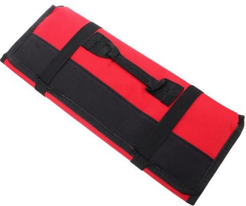 LIGIGWASH Rolltasche für Kochmesser 22 Fächer Oxford Stoff Rot | Tragbar und Leicht, Fest Haltende Aufteilung, Verschiedene Taschen für Restaurant und Riegel Nutzung