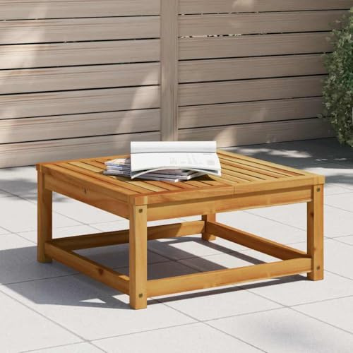 Holamys Gartentisch 63x63x30 cm Massivholz Akazie, Robustes Outdoor-Möbelstück für Terrasse, Balkon & Garten, langlebige Holz-Tischplatte, wetterfestes Design