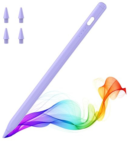Moko Stift Für iPad (A16) 11./10. Gen, USB-C Schnellladen, Violett | Stylus Stift Für Apple iPad 2018-2026 11/10/9/8/7/6/A16,Mini 7-5,Air M4-M2 11/13/5/4/3,Pro 13/12.9/11,Neigung