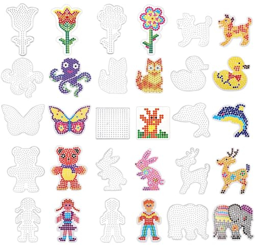 15 Pièces Plaque Perle a Repasser Modèles de Perles à Repasser Plaque
