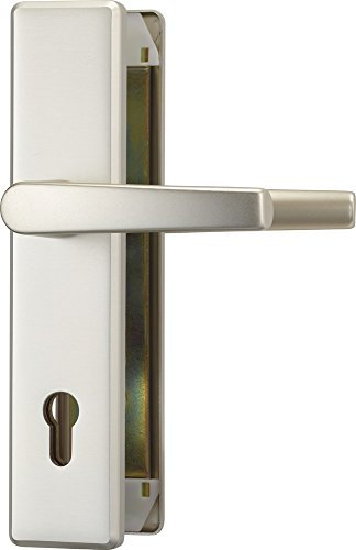 ABUS Tür-Schutzbeschlag HLT612 F2 mit beidseitigem Drücker, neusilber, 24909