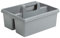Wham Large Plastic Kitchen Cleaning Carry Tray Caddy Tidy Tote Organiser with Handle - Silver, 5 liters