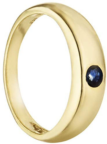 Jobo Kinder Taufring 333 Gold Gelbgold 1 blauer Safir Taufanhänger