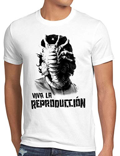 style3 Viva Facehugger T-Shirt Herren Revolution Revolution Liberta Xenomorph, Größe:M, Farbe:Weiß