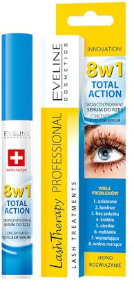 Eveline Cosmetics - Wimpernserum Wachstum - Lash Therapy Professional, Lash Serum, Total Action 8-in-1 mit Arganöl & D-Panthenol - Nährt, Serum Wimpernverlängerung, Wewell