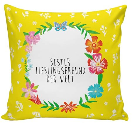 Mr. & Mrs. Panda Dekokissen Lieblingsfreund - Geschenk, Kissen 40x40, Lieblingsmensch, Sofakissen, Bae, Kissenbezüge, Liebe